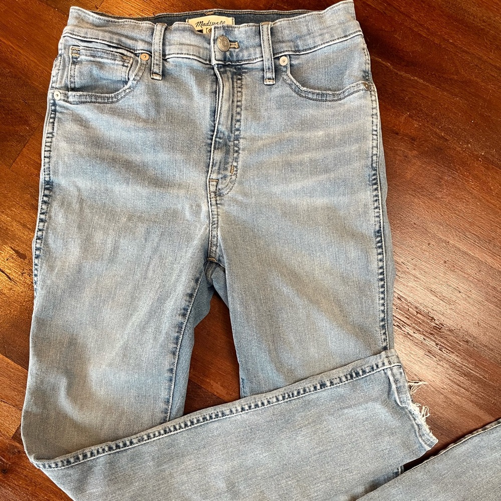 10” high-rise skinny Madewell jeans